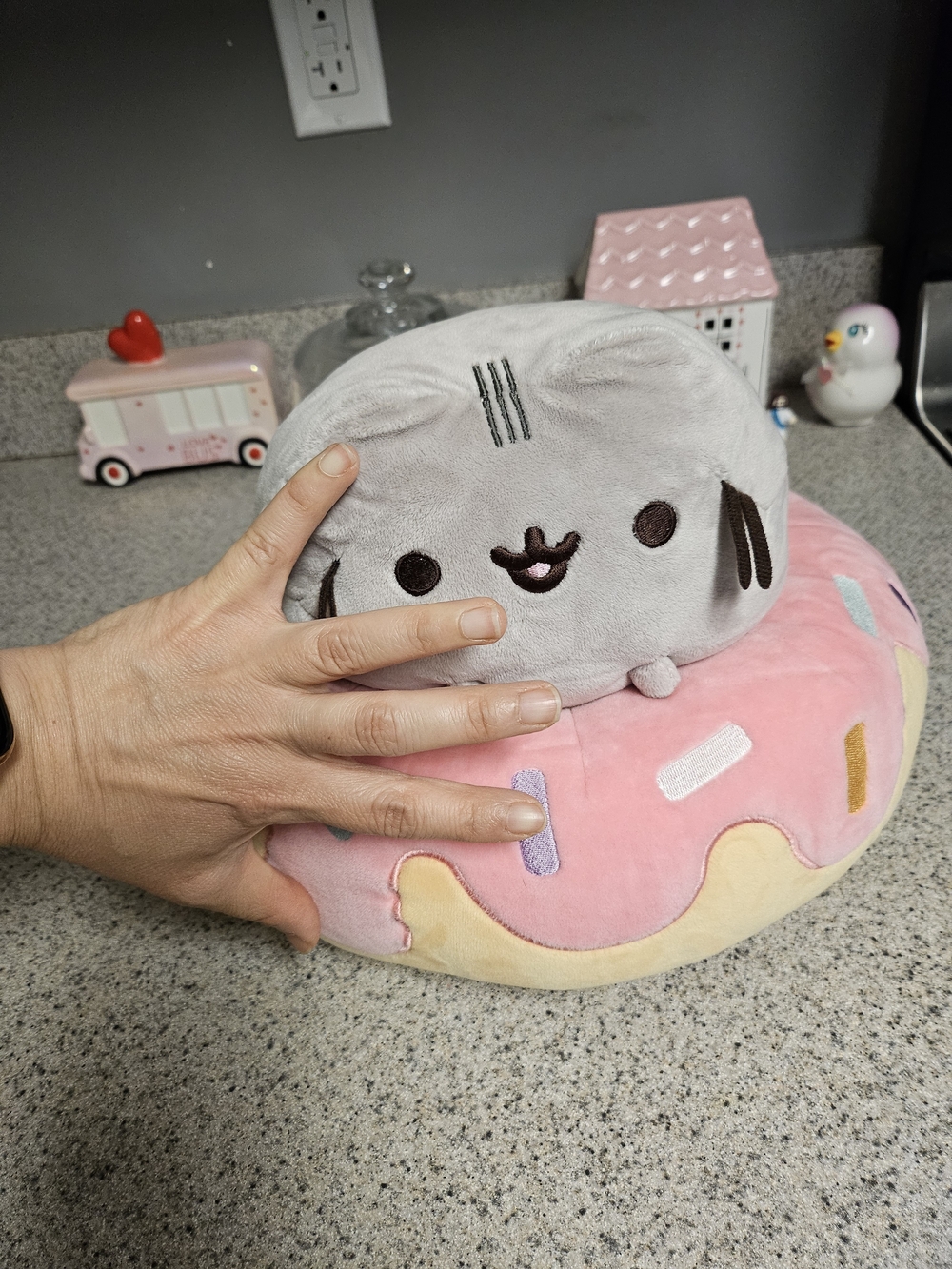 Pusheen Plush Donut Cushion - Pink Frosting - Picture 6 of 14
